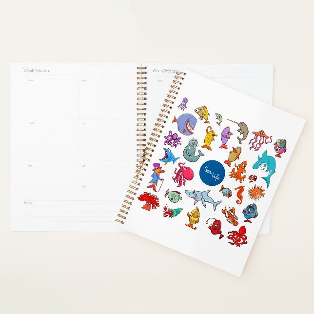 Sea Life Animals Colourful Ocean Characters Planner (Creator Uploaded)