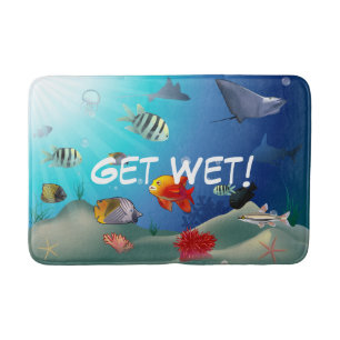 Sea Life Cartoon Bath Mat