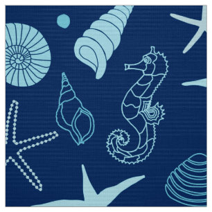 Sea Life (Dark) Personalised Fabric