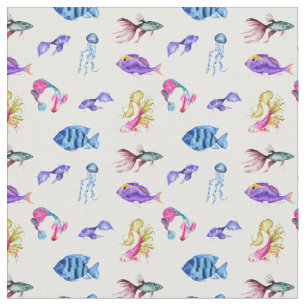 Sea Life Fabric,Ocean ,Fish,Octopus Fabric
