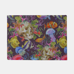 Sea Life Grunge Pattern Doormat