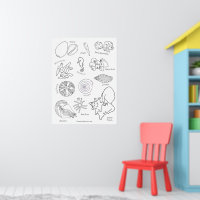 Sea Life Hand Drawn Black and White