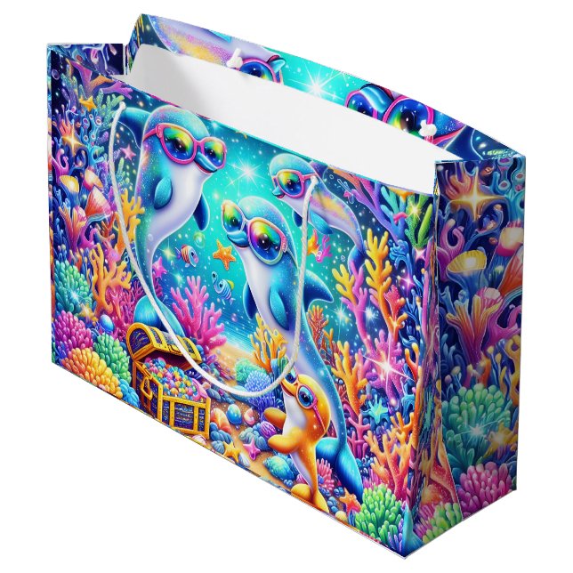 Sea Life Large Gift Bag (Back Angled)