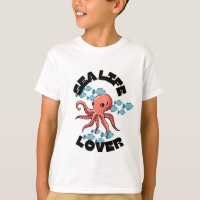 sea life lover octopus Kids Basic T-Shirt