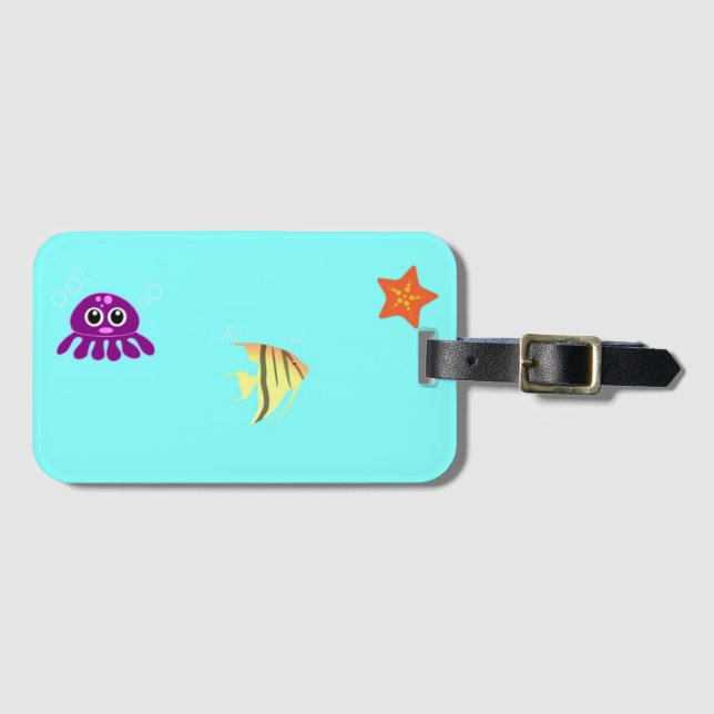 Sea life luggage tag (Front Horizontal)