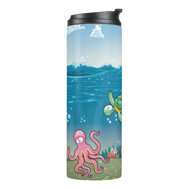 Sea Life Ocean  Thermal Tumbler (Rotated Left)