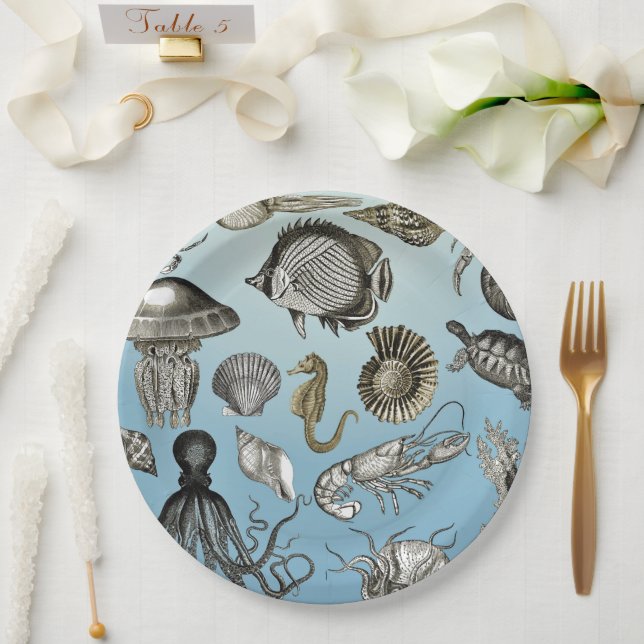 Sea Life  Paper Plate (Wedding)