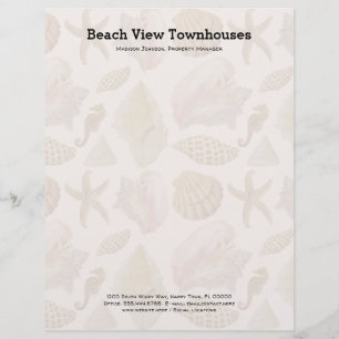 Sea Life Pattern Background Custom Letterhead