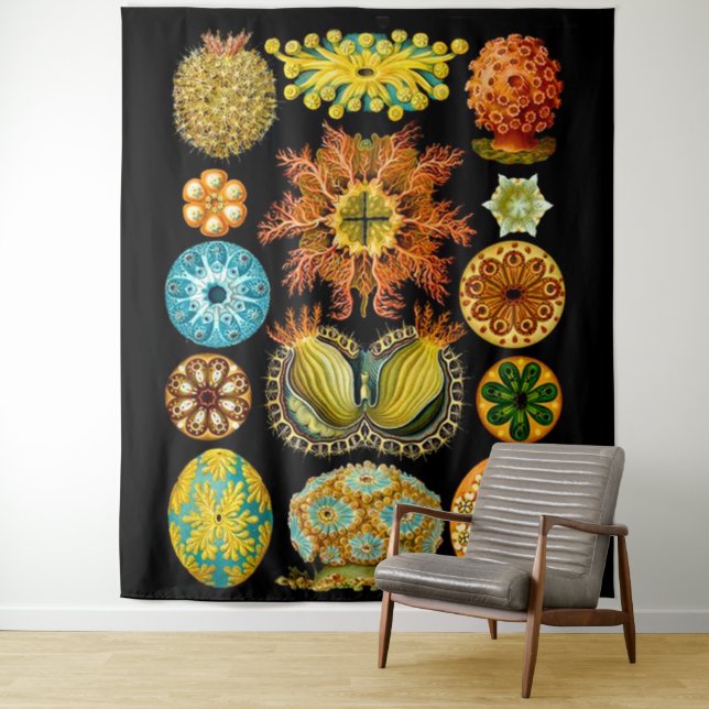 sea life sea creatures print tapestry (In Situ)