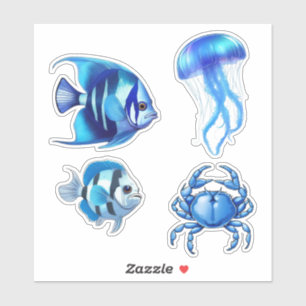 Sea Life / Sealife - Fish, Crab and Jellyfish