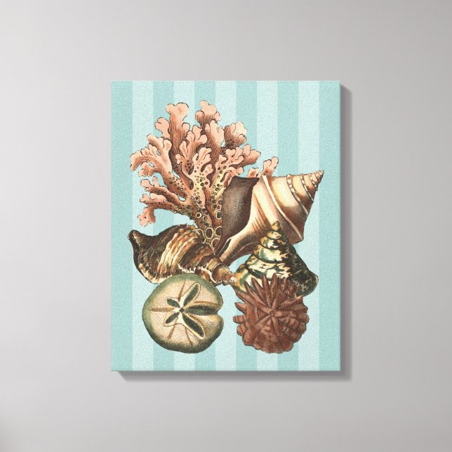 Sea Life Silhouette Canvas Print (Front)