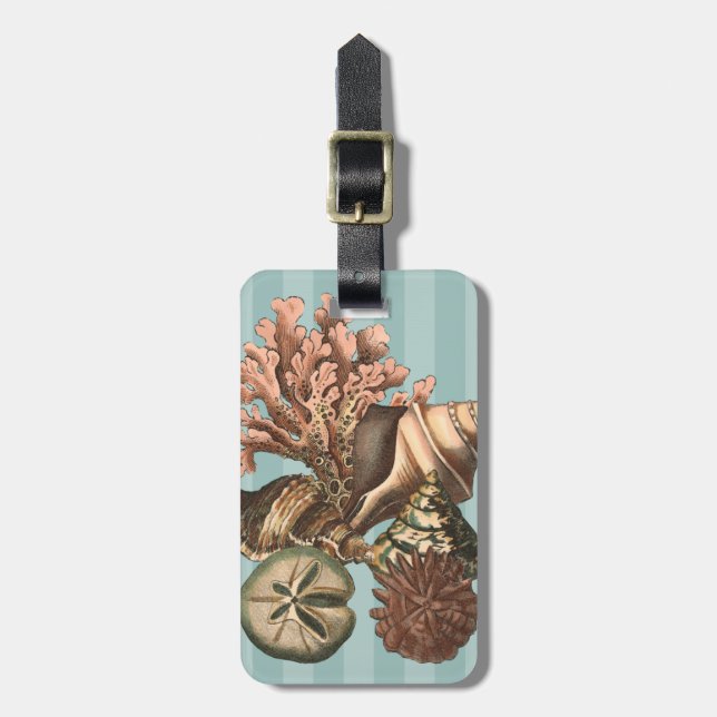 Sea Life Silhouette Luggage Tag (Front Vertical)