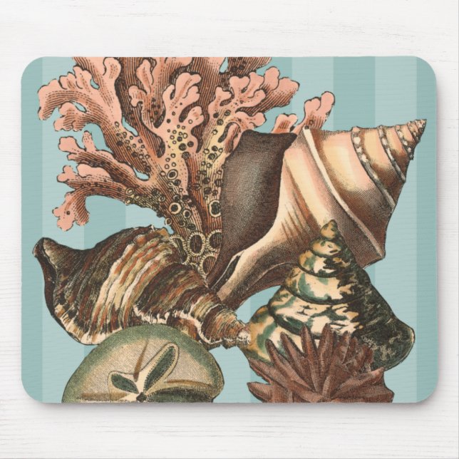 Sea Life Silhouette Mouse Pad (Front)