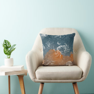 Sea Life Solar System Throw Pillow