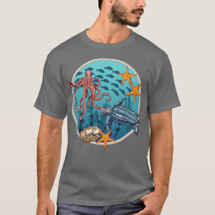 Sea Life Stamp T-Shirt