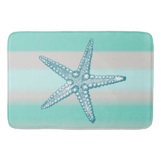 Sea Life Starfish Nautical Bath Mats