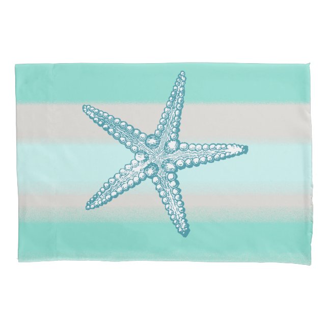 Sea Life Starfish Nautical Pillowcase Standard Sz (Front)