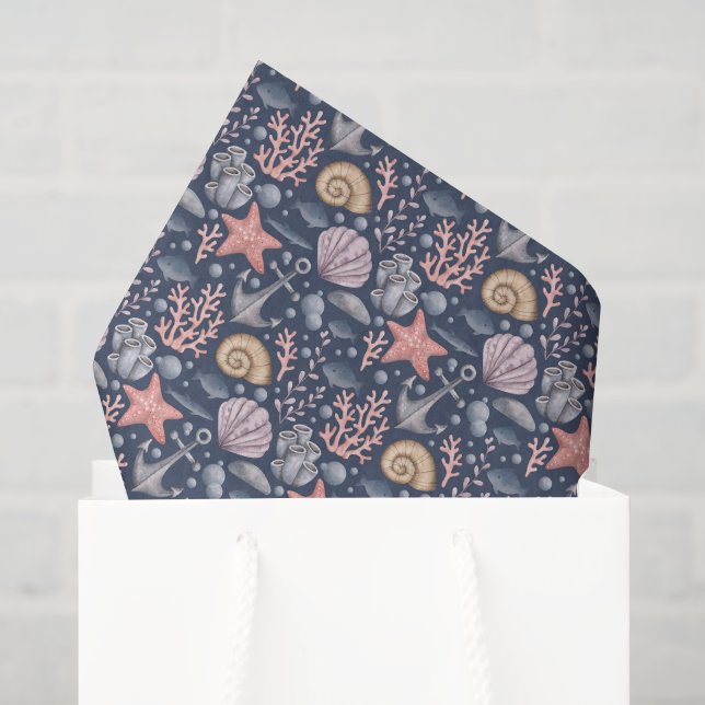 Sea Life Tissue Paper, Ocean Gift Wrap Paper (Gift Bag)