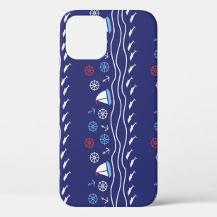 Sea Life: Vintage Seamless Pattern iPhone 12 Case