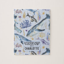 Sea Life Whales Christian Bible Verse Name Gift