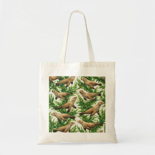 Sea Lion and Kelp Forest Pattern Tote Bag