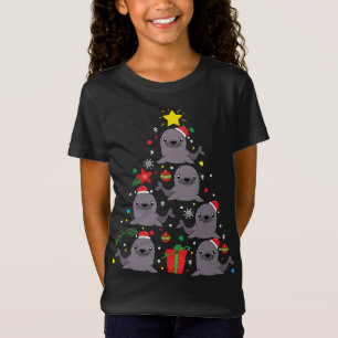 Sea Lion Christmas Ornament Tree Funny T-Shirt