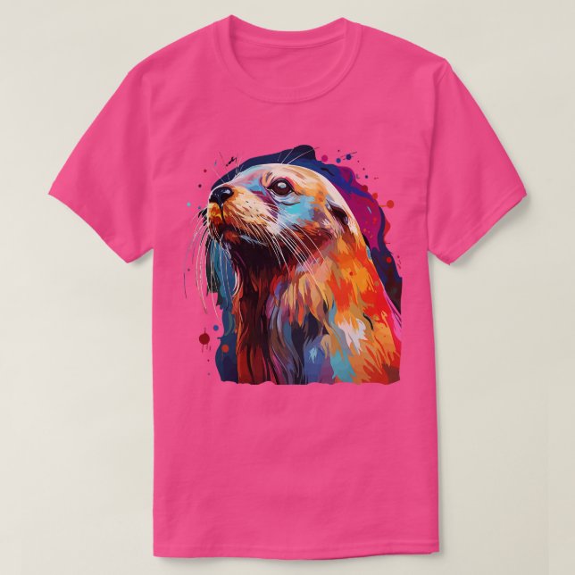 Sea Lion Rainbow T-Shirt (Design Front)