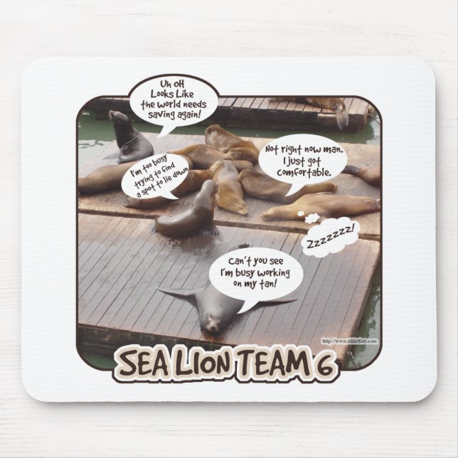 Sea Lion Team Six Mouse Pad (Front)
