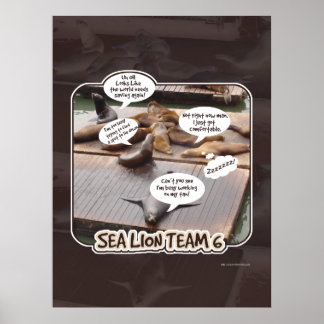 Sea Lion Team Six Poster