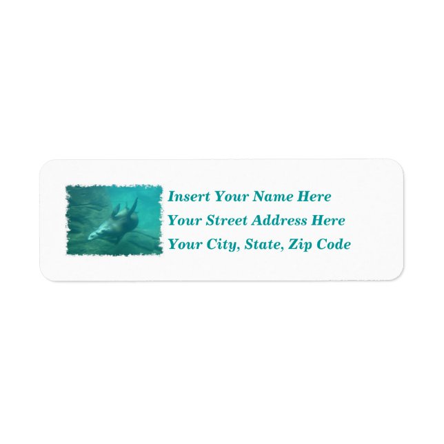 Sea Lions Customisable Labels 2 (Front)