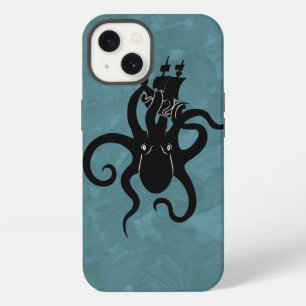 Sea Monster Blue and Black Kraken iPhone 13 Case