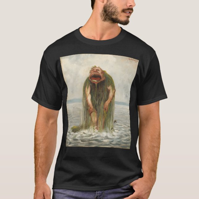 Sea Monster By Theodor Kittelsen T-Shirt (Front)