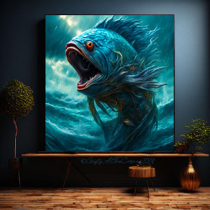 Sea Monster Canvas Print