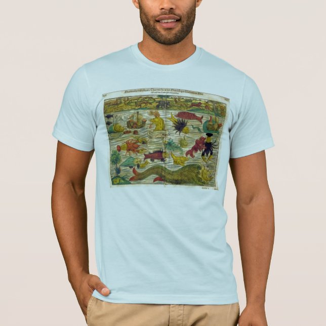 Sea Monster Map T-Shirt (Front)