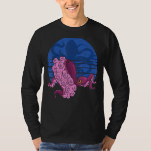 Sea Monster Ocean Animal Lover Kraken Retro Octopu T-Shirt