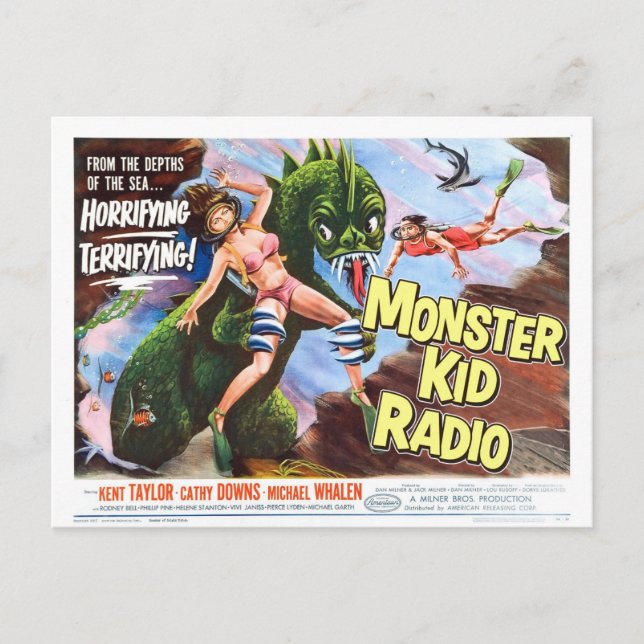 Sea Monster Postcard from Monster Kid Radio (Front)