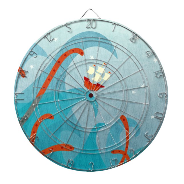 Sea Monster Sailing Dartboard (Front)