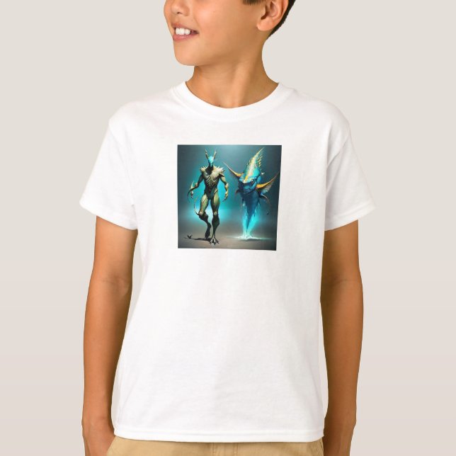 Sea Monster T-Shirt for KIDS by Juan Cabana (Front)