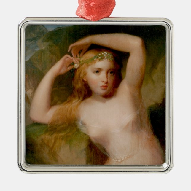 Sea Nymph (by Thomas Sully) Metal Tree Decoration (Front)