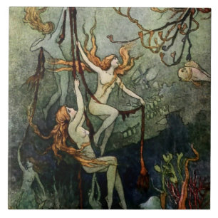 “Sea Nymphs” by Warwick Goble Tile
