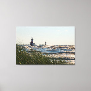 Sea Oats And St Joseph Canvas Print