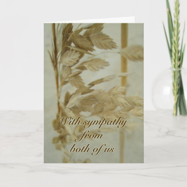 Sea Oats Sympathy From Both of Us Card (Front)