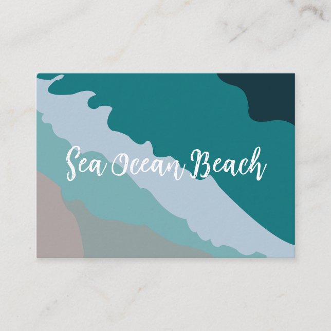 Sea Ocean Beach   Business Card (Front)