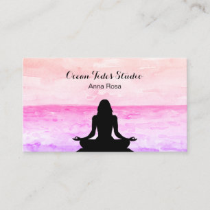 *~* Sea Ocean Beach Sunrise Meditation Yoga Business Card
