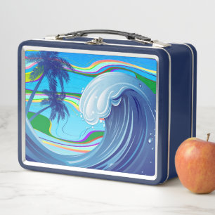 Sea Ocean big Wave Water  Metal Lunch Box