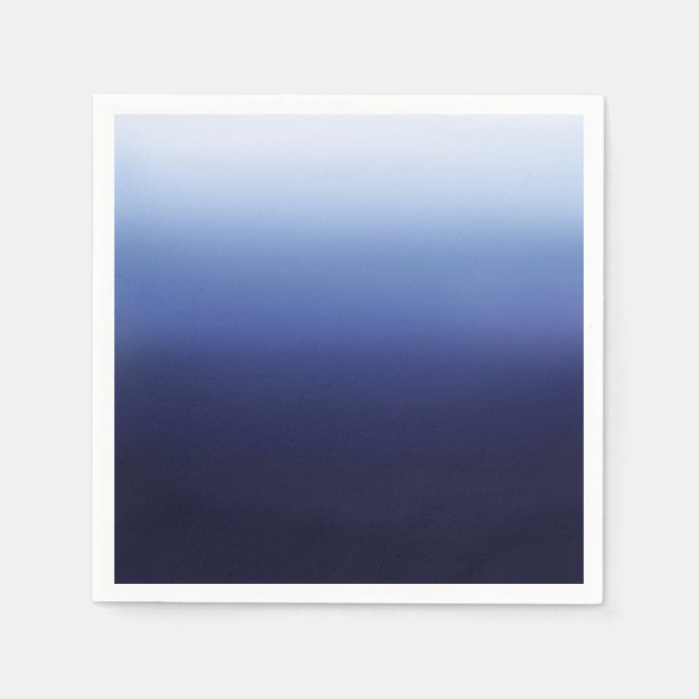 Sea Ocean Blue Modern Minimal Beach Bridal Shower Napkin (Front)