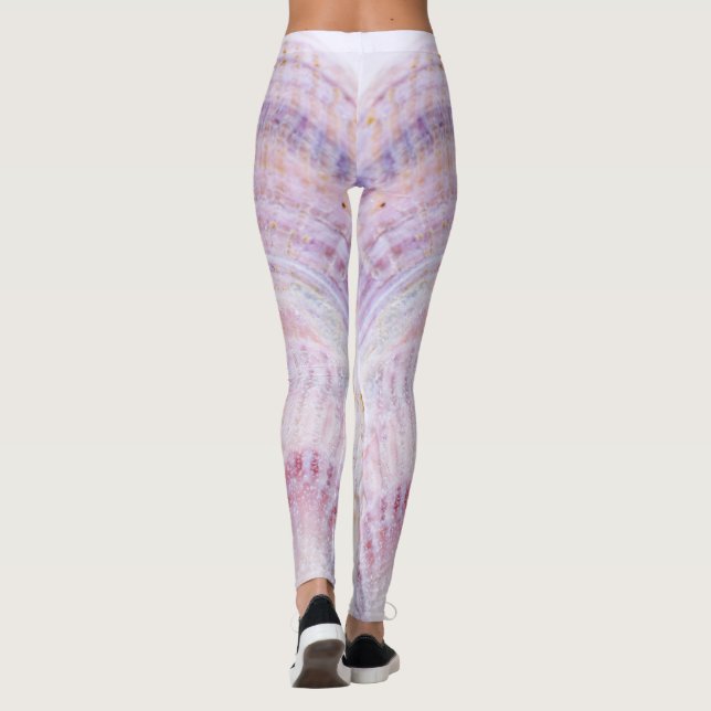 Sea Ocean Shell texture structure details Leggings (Back)