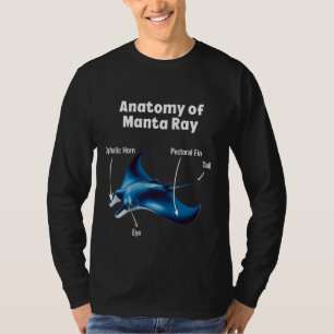 Sea Ocean Stingray Animal Anatomy Of Manta Ray T-Shirt