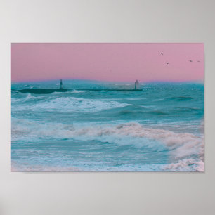 Sea Ocean Velddrif South Africa Nature Storm Poster