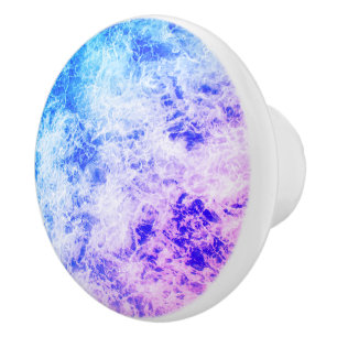 Sea ocean water splashes landscape large ceramic k knob